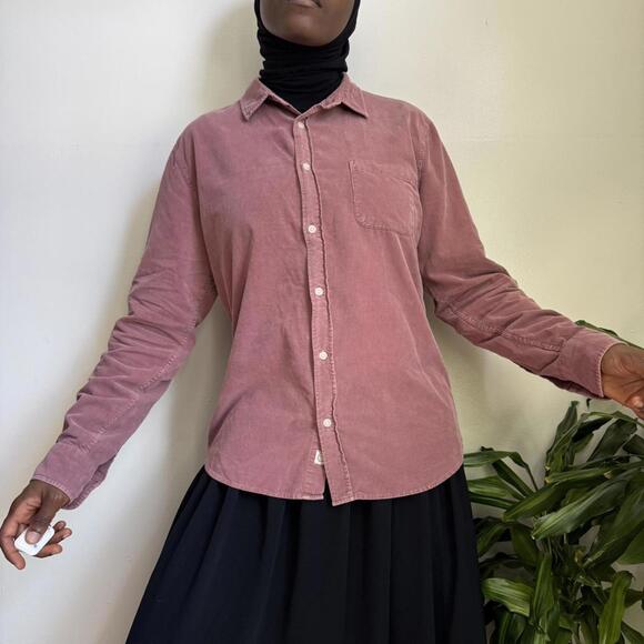 Vintage Pink corduroy button-up shirt size M - Picture 3 of 7